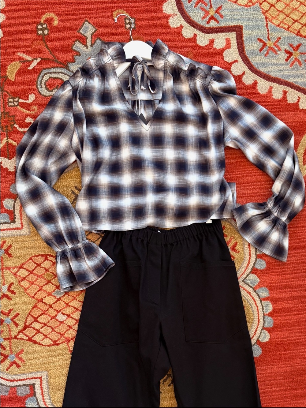 Anthropologie Fiona Plaid Top - NWT!
